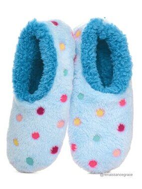 Snoozies Slipper Socks Soft Sherpa Fleece Lined Non Skid Cozy